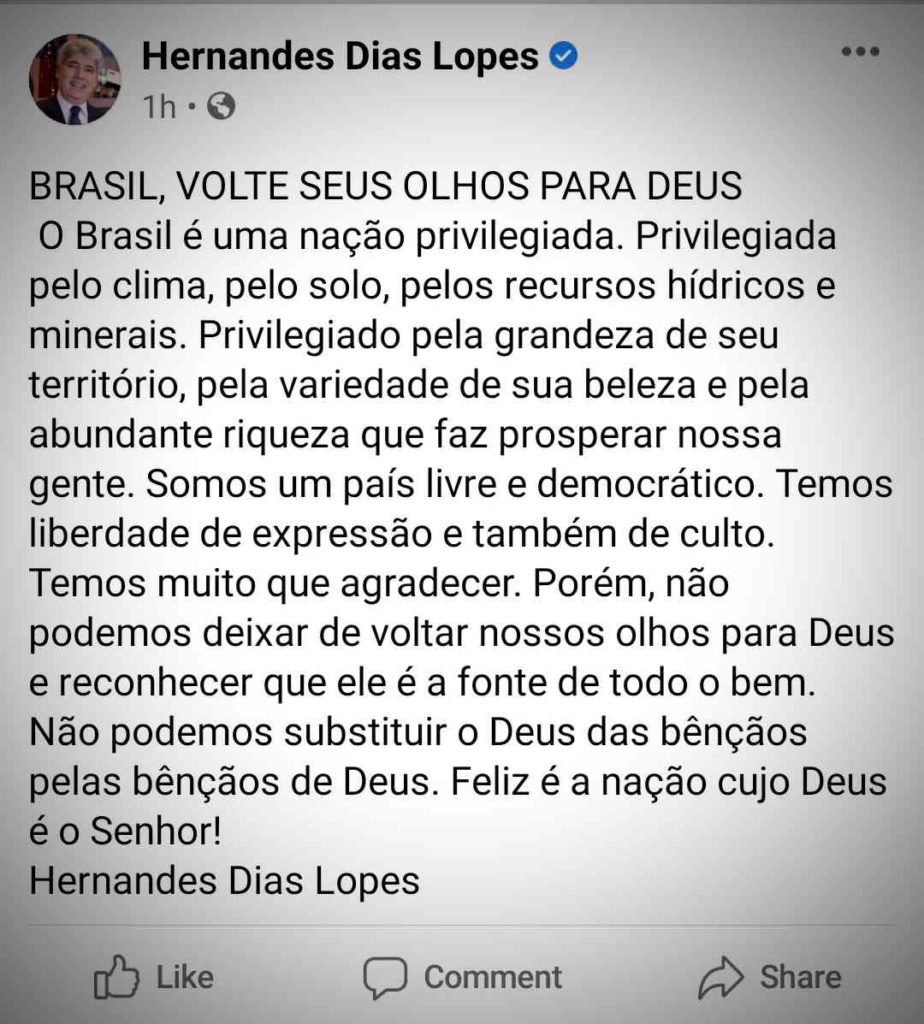 Pastor Hernandes Dias Lopes 